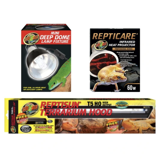 Leopard gecko deluxe light and heat kit