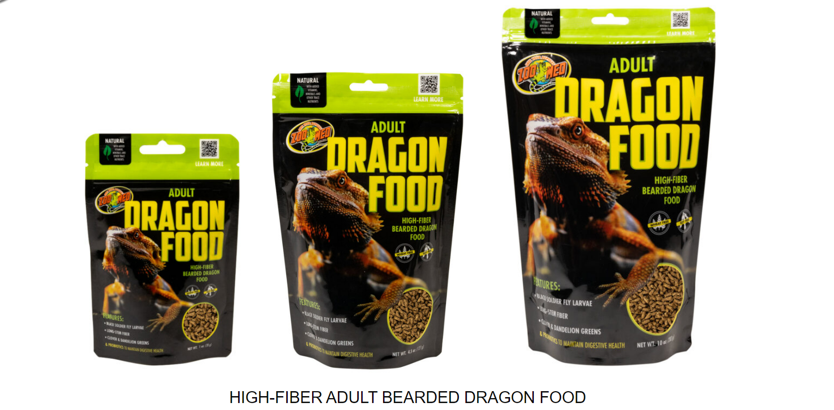 HIGH-FIBER ADULT BEARDED DRAGON FOOD